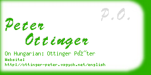 peter ottinger business card